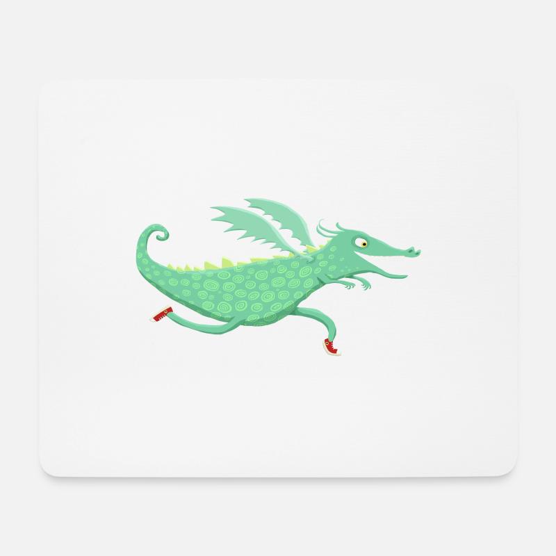 Dragon racing - Mouse Pad (horizontal) - white