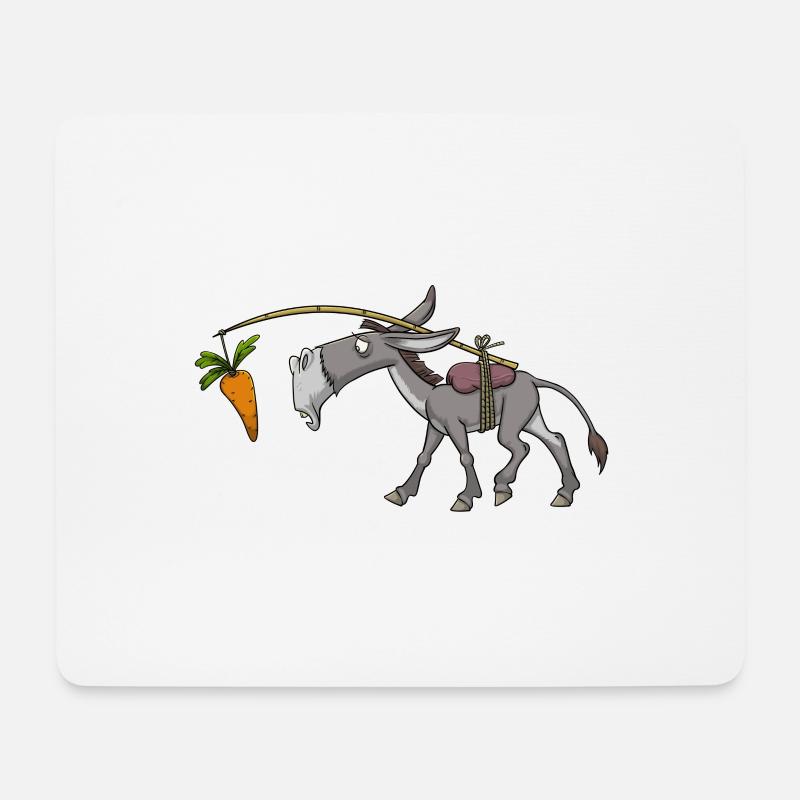 Esel - Mousepad (Querformat) - Weiß