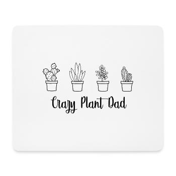 Crazy Plant Dad - Mousepad (Querformat) - Weiß - Vorne