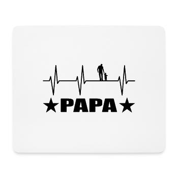 Papa - Mousepad (Querformat) - Weiß - Vorne
