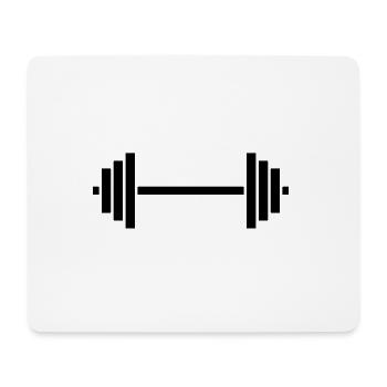 Dumbbell Barbell Dumbbell - Mouse Pad (horizontal) - white - Front