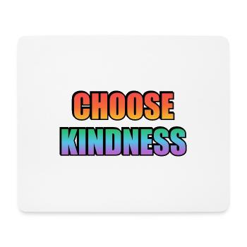 Gay Pride Regenbogen Wählen Sie Freundlichkeit Typografie - Mousepad (Querformat) - Weiß - Vorne