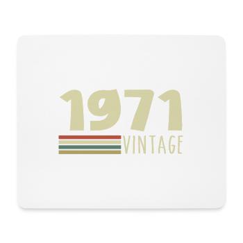 1971-Anniversaire-1971-retro-1971 - Tapis de souris (format paysage) - blanc - Devant
