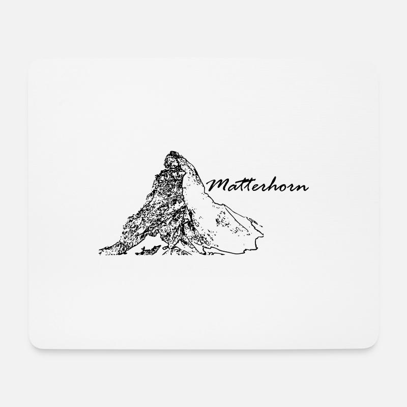 Matterhorn Berg Schweiz Zermatt - Mousepad (Querformat) - Weiß