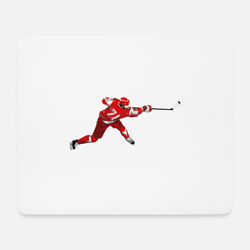 Eishockey - Mousepad (Querformat) - Weiß