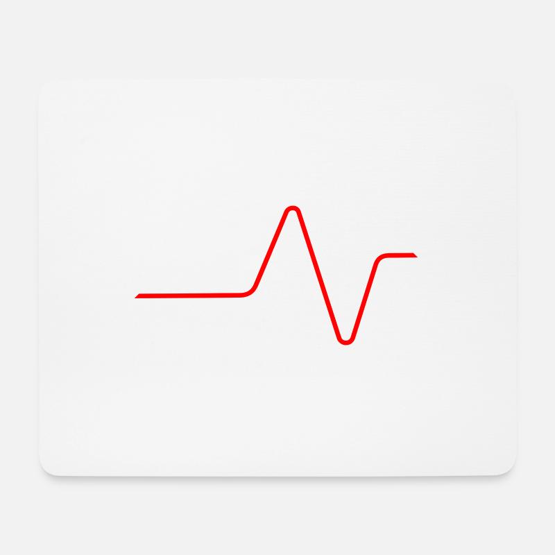 EKG - Mousepad (Querformat) - Weiß
