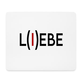 Liebe Lebe Love Live Sprüche I Love - Mousepad (Querformat) - Weiß - Vorne