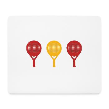 PADEL RED YELLOW RED - Mouse Pad (horizontal) - white - Front