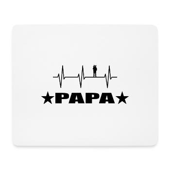 Papa - Mousepad (Querformat) - Weiß - Vorne