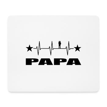 Papa - Mousepad (Querformat) - Weiß - Vorne