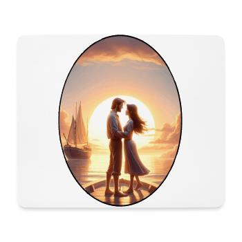 Romance at sunset Large - Mouse Pad (horizontal) - white - Front