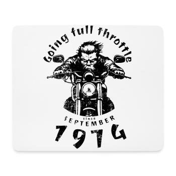 50. Geburtstag Going full throttle since 09/1974 - Mousepad (Querformat) - Weiß - Vorne