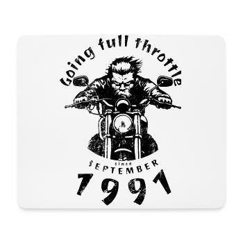 33. Geburtstag Going full throttle since 09/1991 - Mousepad (Querformat) - Weiß - Vorne