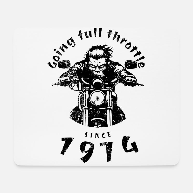 50. Geburtstag Going full throttle since 1974 - Mousepad (Querformat) - Weiß