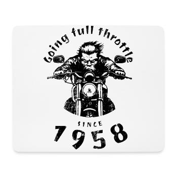 66. Birthday Going full throttle since 1958 - Mouse Pad (horizontal) - white - Front