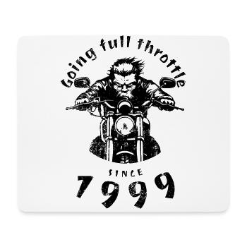 25th Birthday Going full throttle since 1999 - Mouse Pad (horizontal) - white - Front