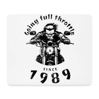 35. Geburtstag Going full throttle since 1989 - Mouse Pad (horizontal) - white - Front