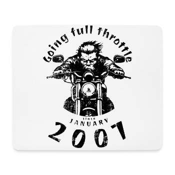 18. Geburtstag Going full throttle since 01/2007 - Mousepad (Querformat) - Weiß - Vorne