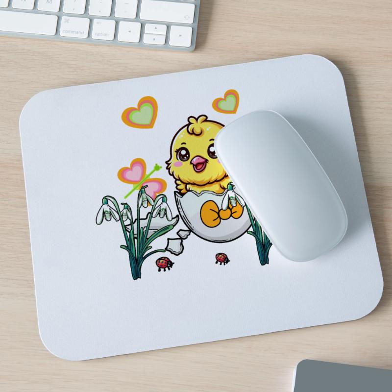 Easter Egg Easter Chick Retro Eggs Egg Kids Mouse Pad (horizontal)