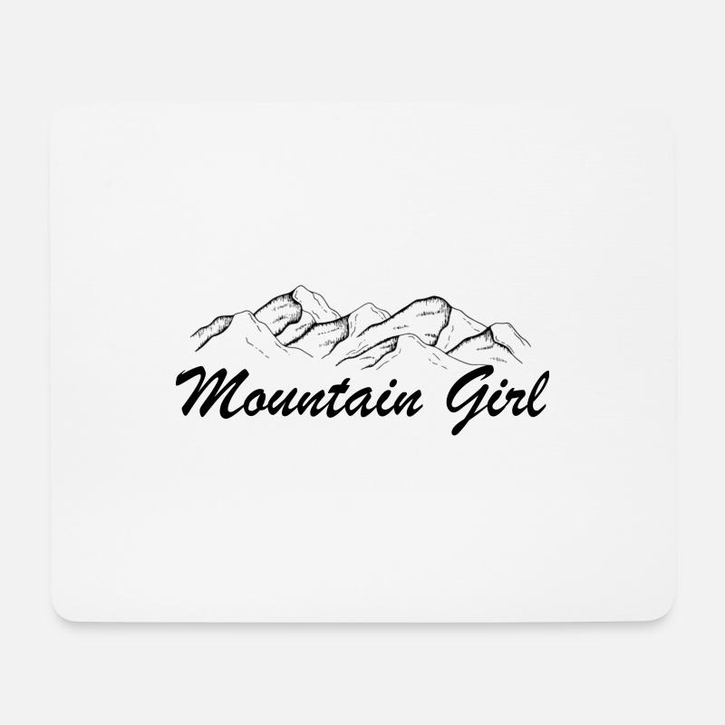 mountain girl - Mouse Pad (horizontal) - white