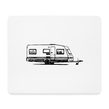 Caravan Camper Camping black - Mouse Pad (horizontal) - white - Front