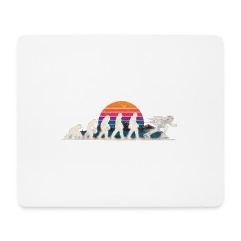 Evolution Inline Skating – Vom Menschen zum Skater - Mousepad (Querformat) - Weiß - Vorne