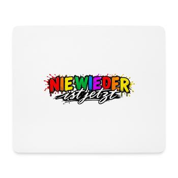 Nie Wieder ist Jetzt Graffiti - Mousepad (Querformat) - Weiß - Vorne