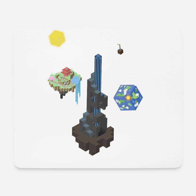 kubischer Raum - Mousepad (Querformat) - Weiß