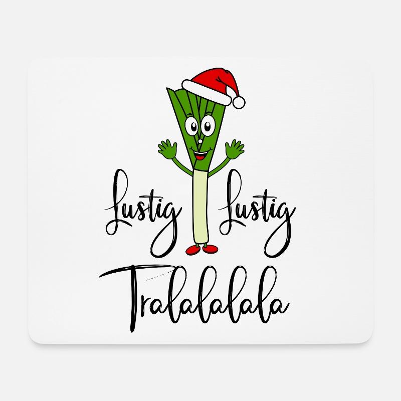 Nikolauch Lustig Lustig Tralalalala Lauch Spruch - Mousepad (Querformat) - Weiß