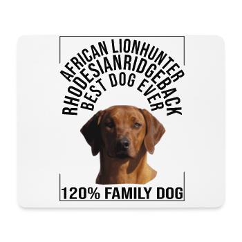 Rhodesian Ridgeback "Family Dog" - Mousepad (Querformat) - Weiß - Vorne