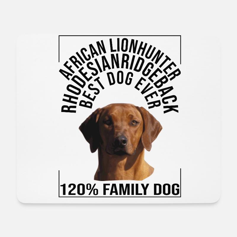 Rhodesian Ridgeback "Family Dog" - Mousepad (Querformat) - Weiß