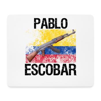 Pablo Escobar "Ak 47" - Mouse Pad (horizontal) - white - Front