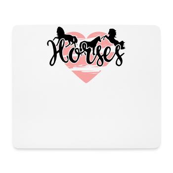 Pferde-HORSES - Mousepad (Querformat) - Weiß - Vorne