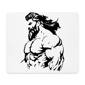 Bodybuilder Muscles Fitness Biceps - Mouse Pad (horizontal) - white - Front