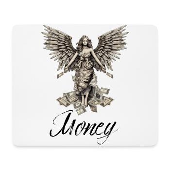 Angel with wings made of banknotes "Money" - Mouse Pad (horizontal) - white - Front
