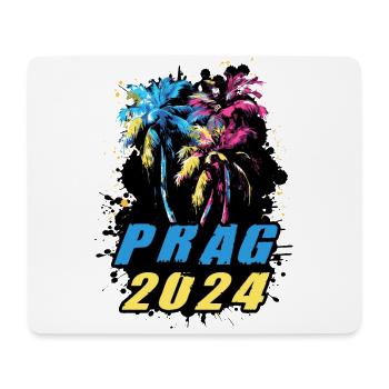 Prague 2024 Vacances Palmiers Colorés - Tapis de souris (format paysage) - blanc - Devant