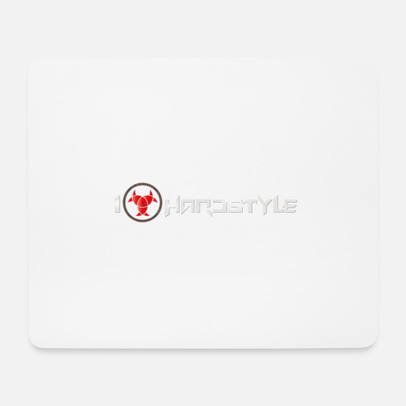 I love Hardstyle - Mousepad (Querformat) - Weiß