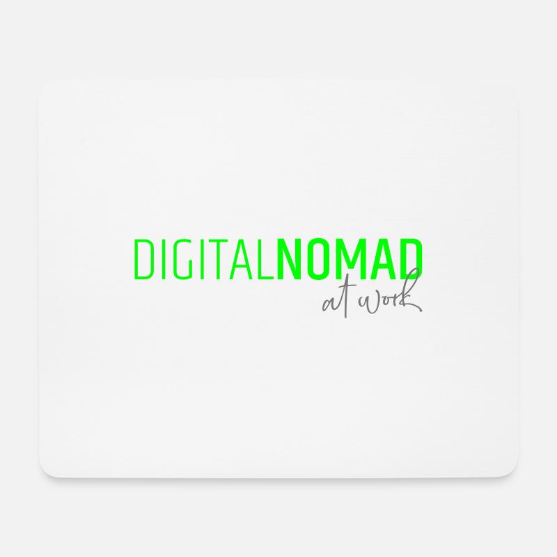Digitalnomad at work - Mousepad (Querformat) - Weiß