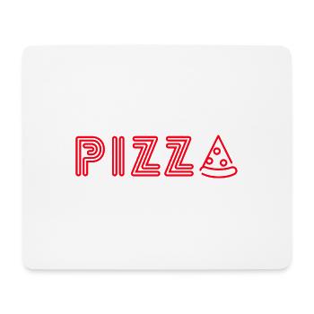 Pizza - Font with Pizza Slices Shirt - Mouse Pad (horizontal) - white - Front