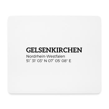 Coordonnées de Gelsenkirchen, Rhénanie-du-Nord-Westphalie - Tapis de souris (format paysage) - blanc - Devant