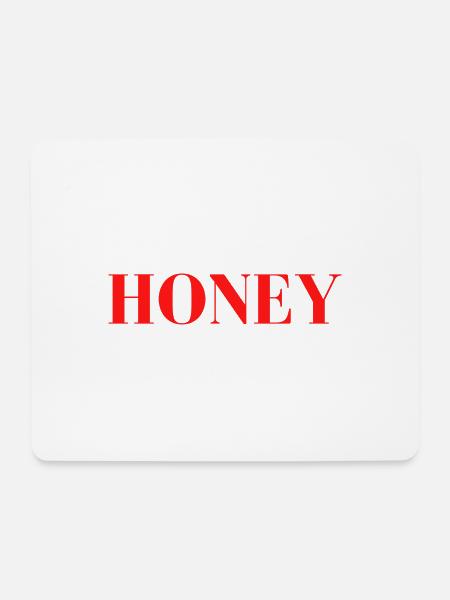 Honey Print - Mousepad (Querformat) - Weiß