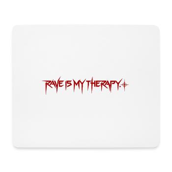 Techno Rave – Rave Is My Therapy - Mousepad (Querformat) - Weiß - Vorne