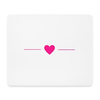 Minimal Pink Heart | Simple Love Design - Mousepad (Querformat) - Weiß - Vorne