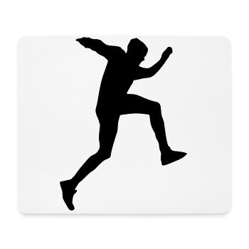 courir sauter - Tapis de souris (format paysage) - blanc - Devant