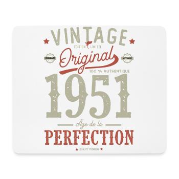 1951 Alter der Perfektion, Jubiläum 70 Jahre - Mousepad (Querformat) - Weiß - Vorne