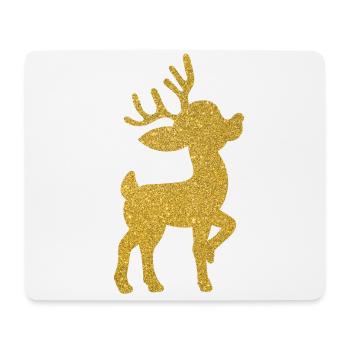 Reindeer fawn Christmas present gift idea - Mouse Pad (horizontal) - white - Front