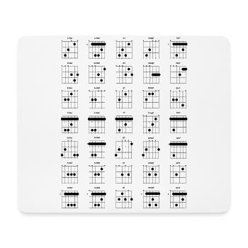 Handle table for guitar B&W - Mouse Pad (horizontal) - white - Front