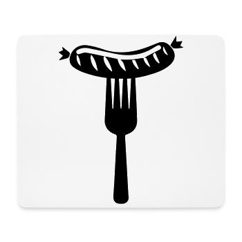 Icône de viande Bratwurst - Tapis de souris (format paysage) - blanc - Devant
