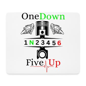 Motorrad Gänge Schaltung 1N23456 - Mousepad (Querformat) - Weiß - Vorne