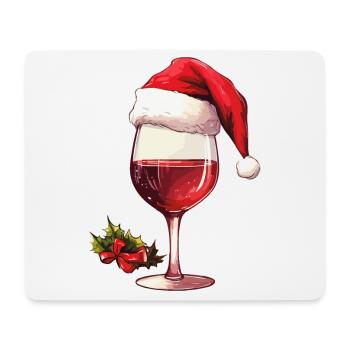 Christmas Wine Red Wine Glass Christmas Funny - Mouse Pad (horizontal) - white - Front